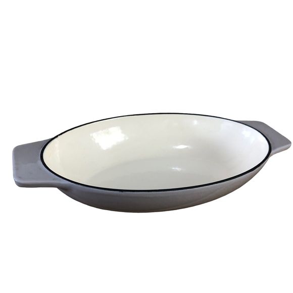 Martha Stewart  enameled cast iron oval casserole 10.5 InX 6.25 In X 2 In - Picture 3 of 8